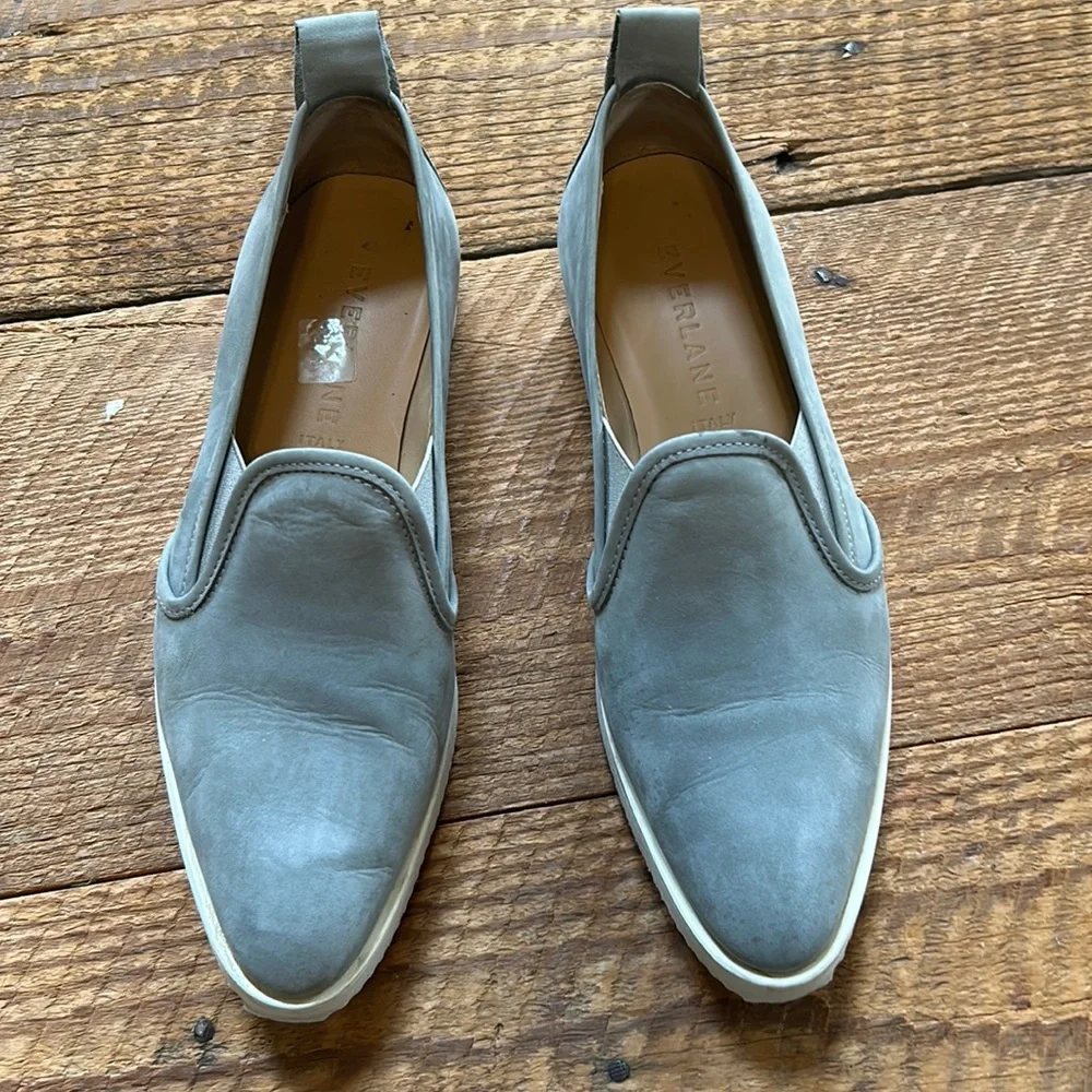 Everlane suede slip on shoe